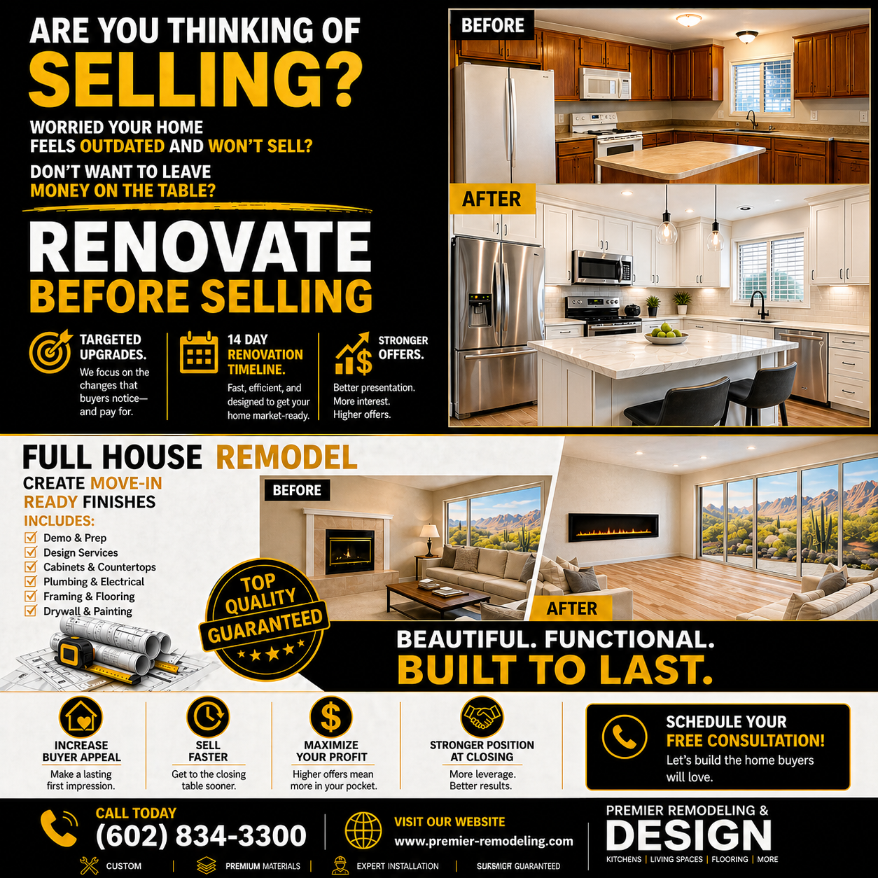 8x8 renovate before selling